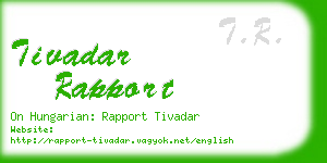 tivadar rapport business card